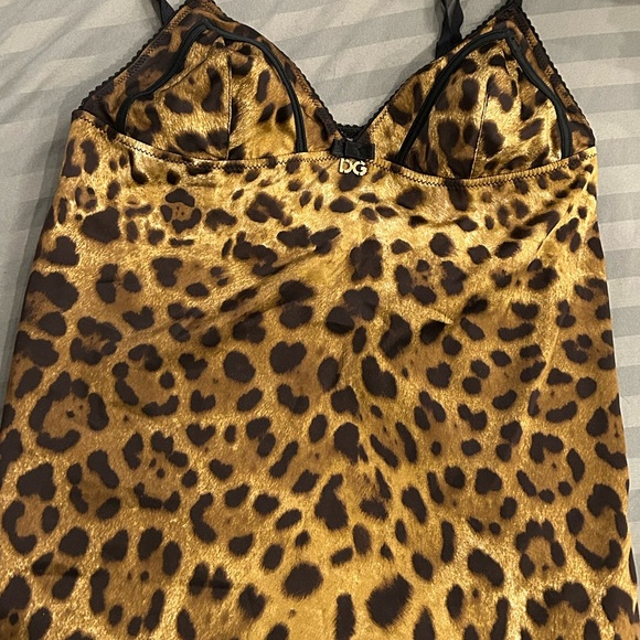 DOLCE & GABBANA leopard satin tank - Picture 3 of 6